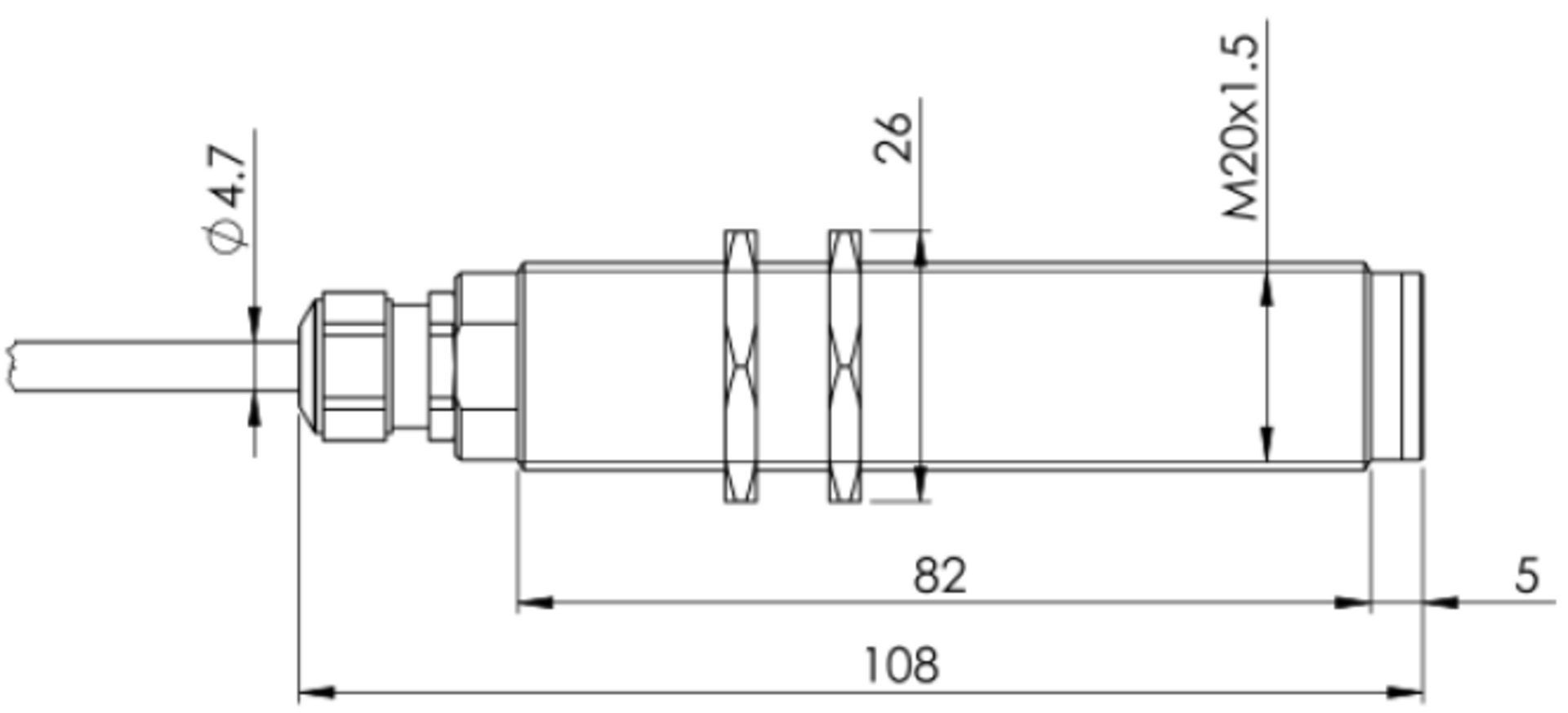 Abmessungen kapazitiver Wegsensor CPP Abmessungen kapazitiver Wegsensor CPP