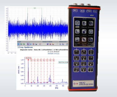 Mobile Schwingungsmessung Mobiles Schwingungsmessgerät mit Analysesoftware