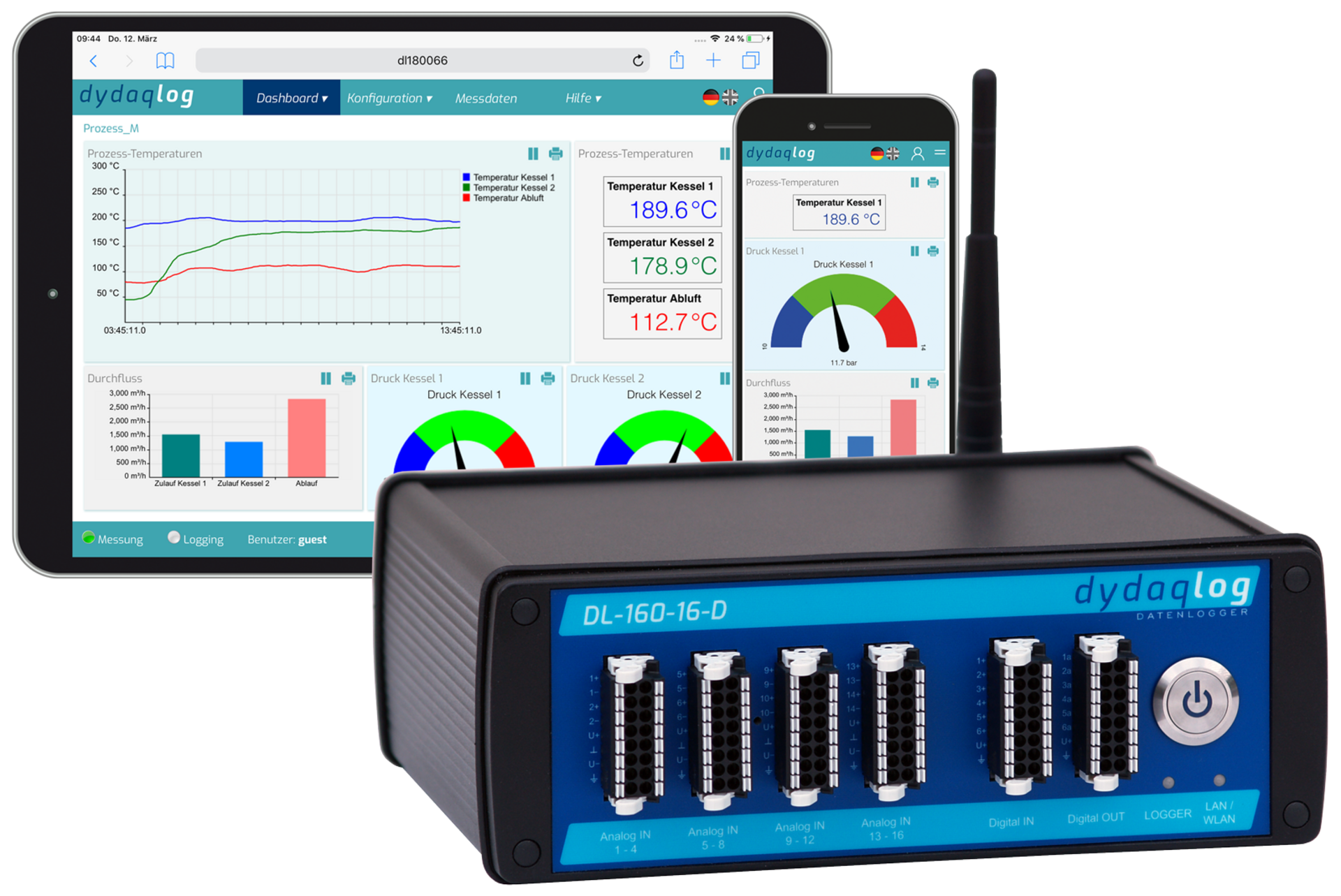 dydaqmeas dynamischer Datenlogger für Schwingungen